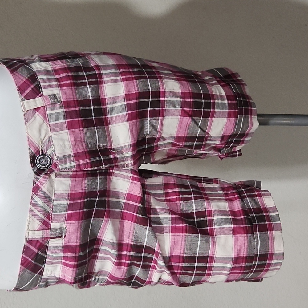Decree Pink Plaid Shorts Womens Juniors Sz 7